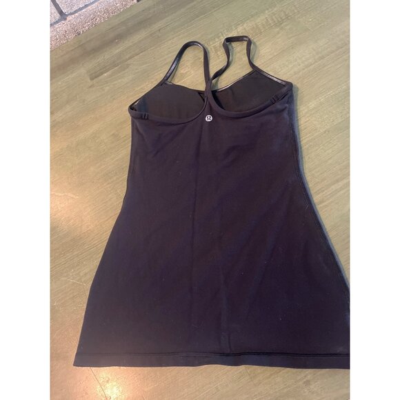 Lululemon Black & Gray Strappy Built-In Bra Tank Tops - Picture 5 of 6